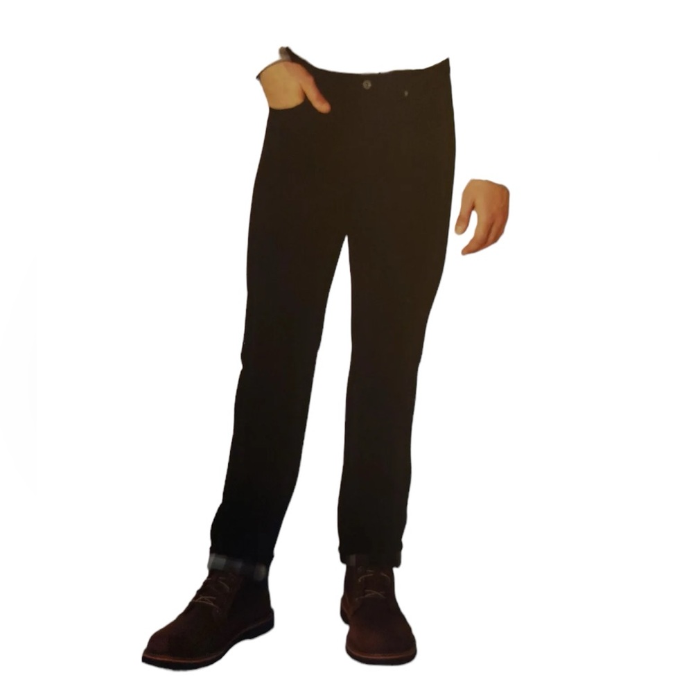 NWT Eddie Bauer Stretch Denim Pants with Flannel Lining Gray Black size 40x34